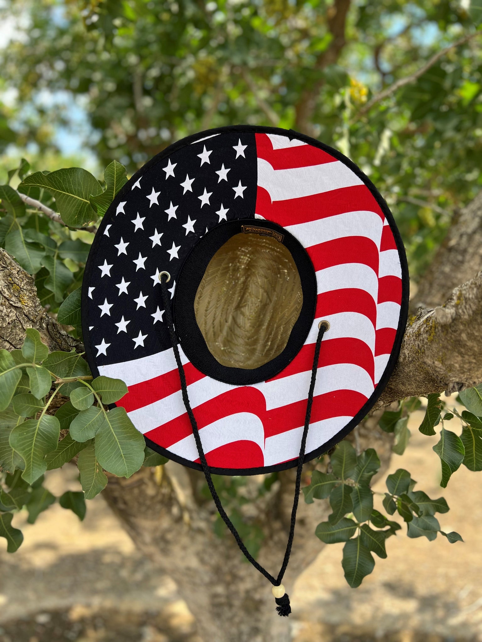 American Flag Acre Straw Hat